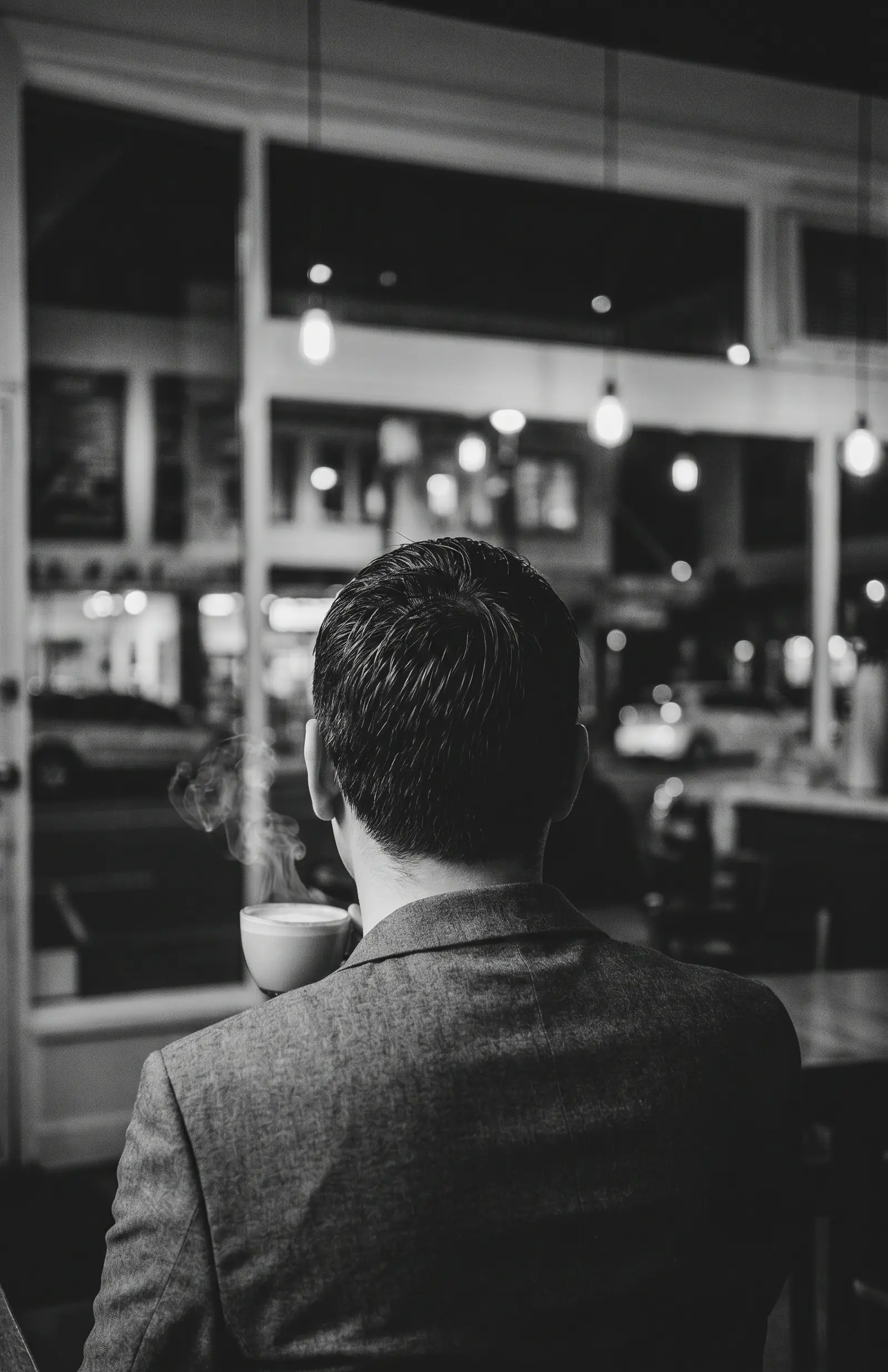 Foto en el café